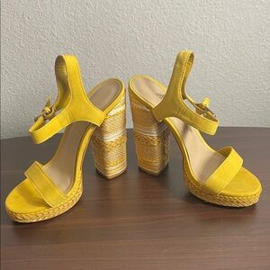 Yellow Platform Sandals